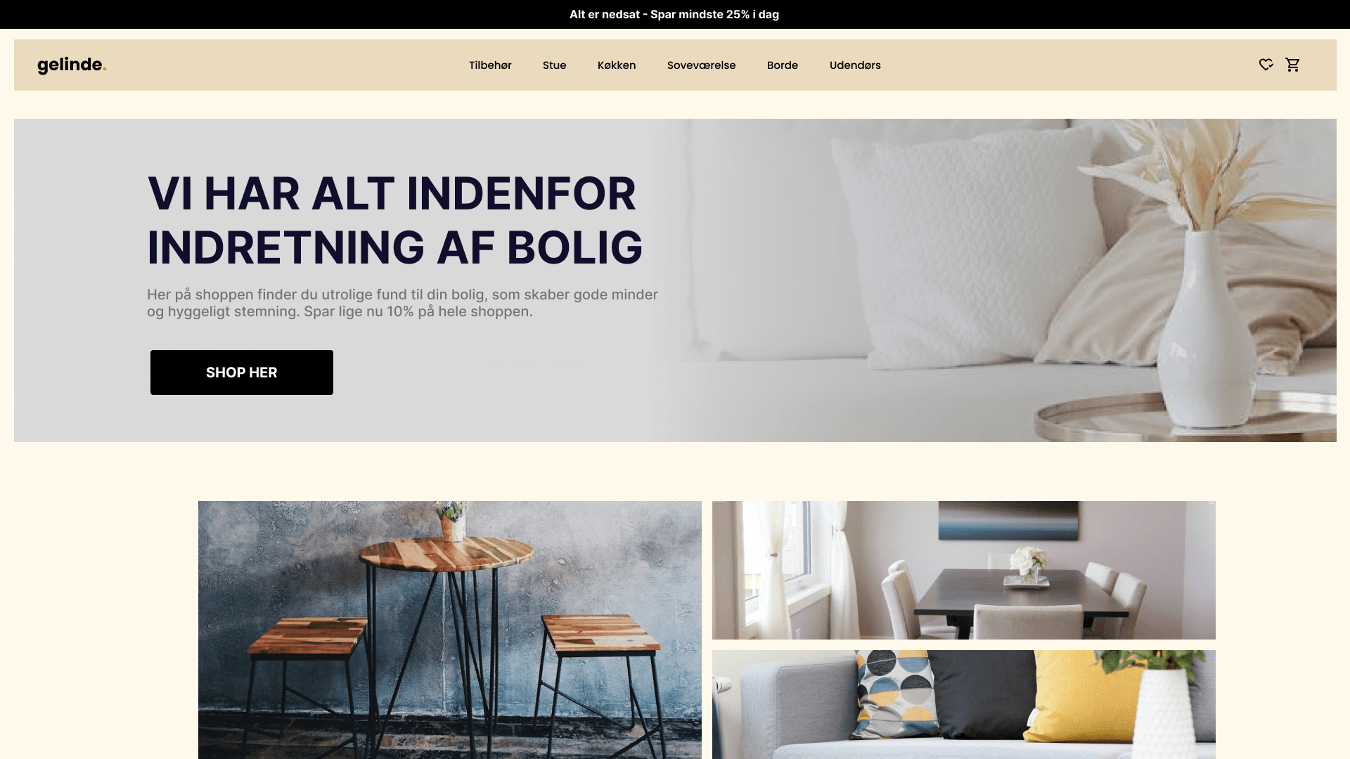 Professionel og moderne webshop til boligindretning – skræddersyet og klar til salg