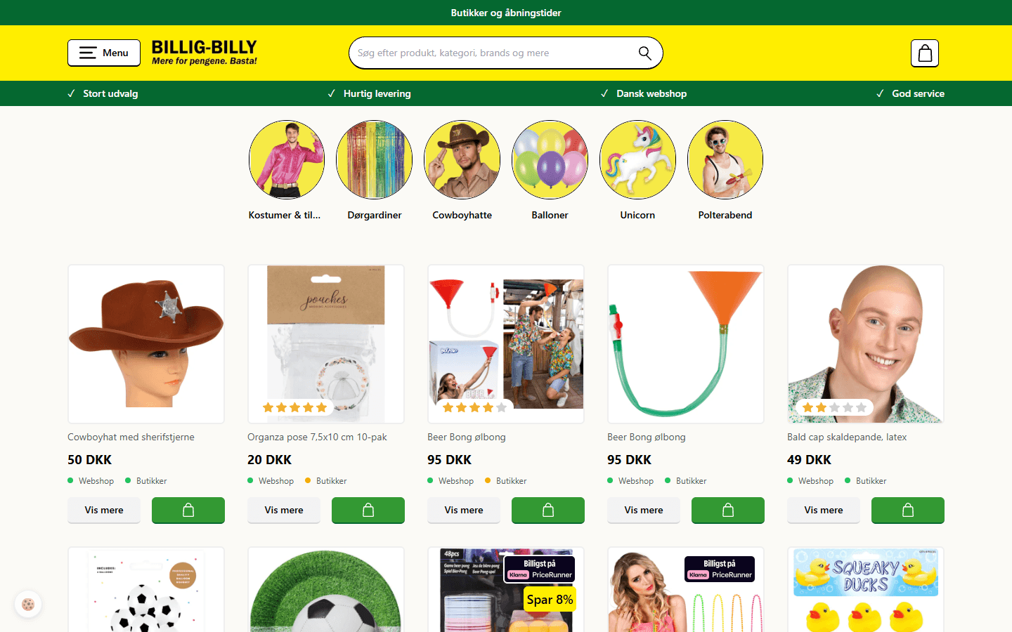 Billig Billy webshop