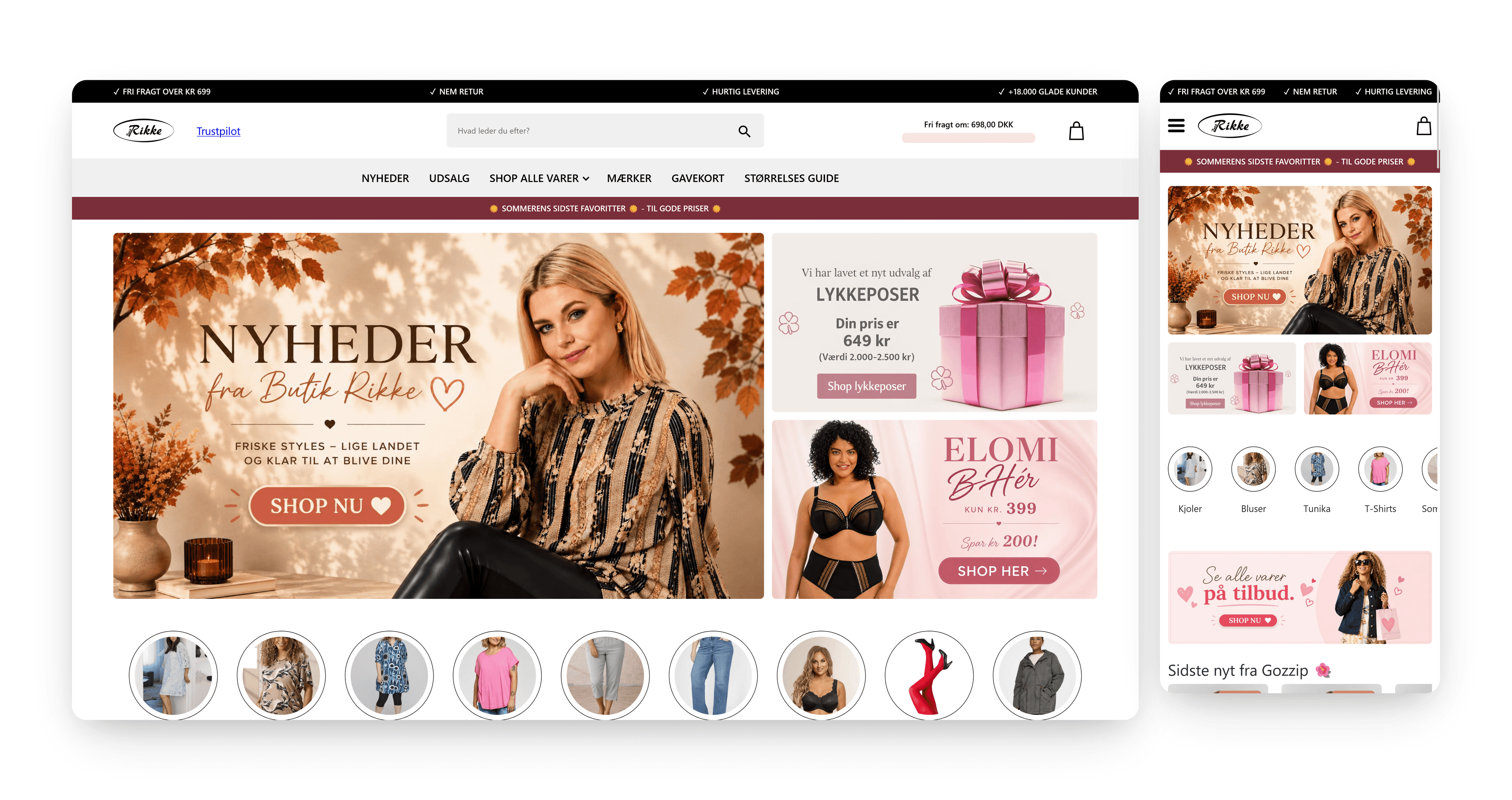 Butikrikke.dk webshop mockup