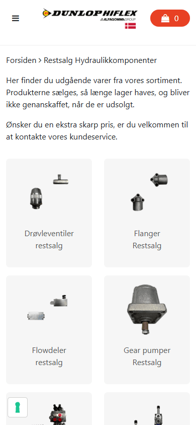 Dunlop Hiflex kategoriside på mobil