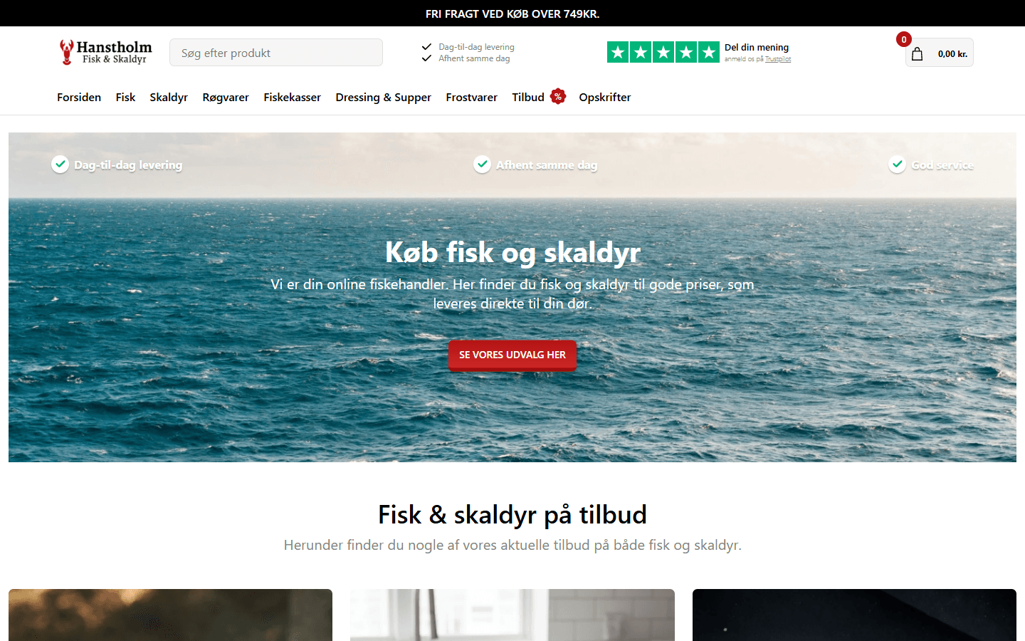 Hanstholm Fisk & Skaldyr webshop