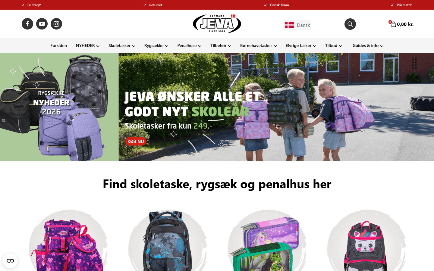 JEVA A/S webshop